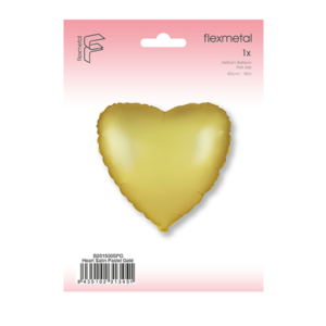 Globo corazón satín pastel oro