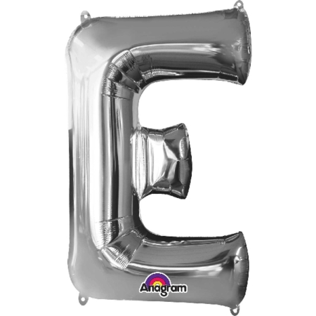 Letra E Foil Balloons Plata 34″/86cm