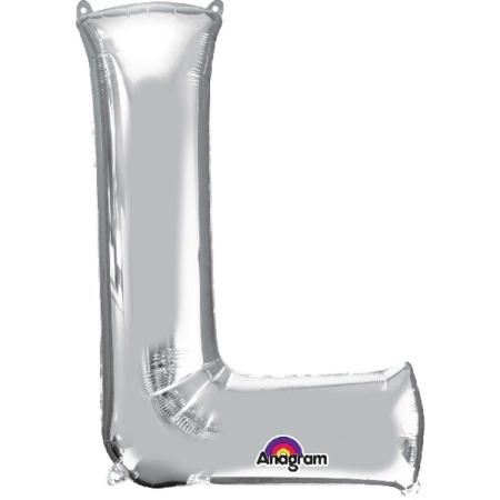 Letra L Foil Balloons Plata 34″/86cm