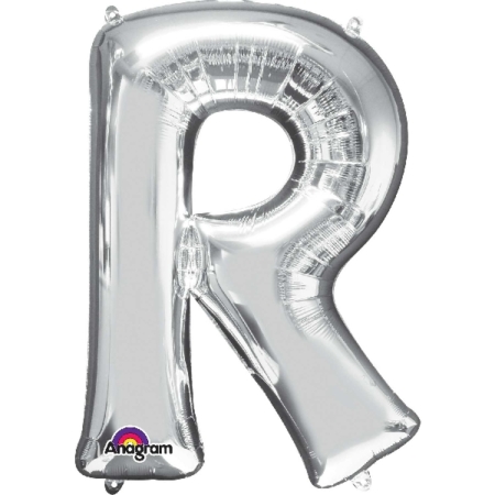 Letra R Foil Balloons Plata 34″/86cm
