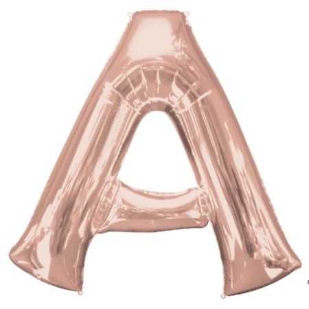 ;Letra A Foil Balloons Oro Rosado 34″/86cm /Ref: 3656401