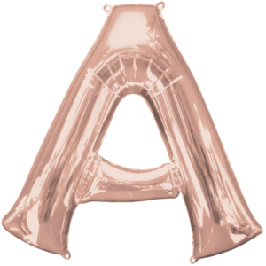 ;Letra A Foil Balloons Oro Rosado 16″/40cm /Ref: 3745211