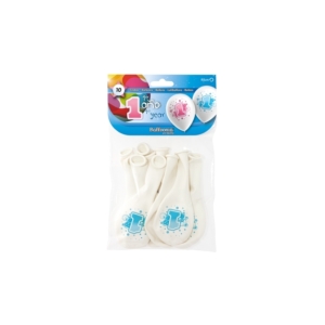 B/S 10 Globos 28cm Ø Primer Año Azul /Ref: HG2025A
