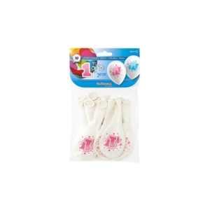 B/S 10 Globos 28cm Ø Primer Año Rosa /Ref: HG2025R