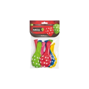 B/S 8 Globos Lunares 28cm Ø Surtidos /Ref: HG2040