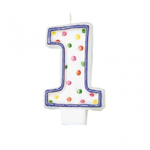  *Velas Polk Dot Birthday (Nº 1) /Ref: INT176001