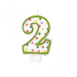  *Velas Polk Dot Birthday (Nº 2) /Ref: INT176002