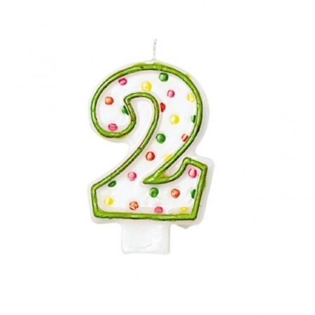 *Velas Polk Dot Birthday (Nº 2) /Ref: INT176002