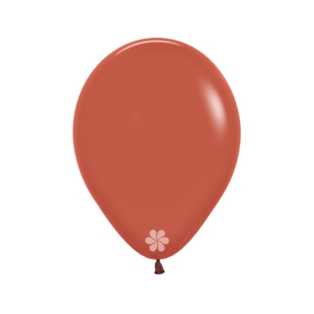 B/100 Globos Latex R5 Sempertex Fashion Solido Terracota 13cm /Ref: R5-072