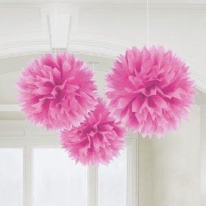 Pompones decorativos en rosa-40cm Ø /Ref: 18055-103-55