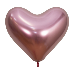 B/50 Globos Latex R14 Sempertex Forma Corazón Reflex Rosado 35cm /Ref: R14-C909