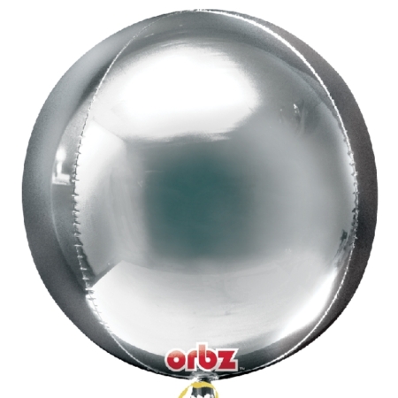 Orbz: Globo Plateado – Metalizado 40-45cm /Ref: 2820199