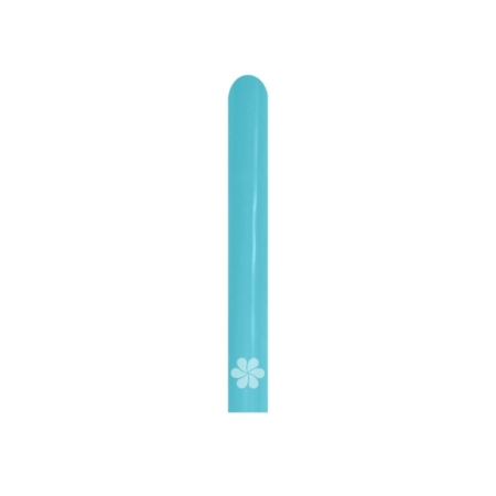B/100 Globos Latex Modelar Fashion Solido Azul Caribe 2,5cm X 150cm /Ref: 160-038