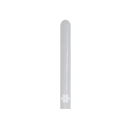 B/100 Globos Latex Modelar Fashion Solido Satin Perlado Plata 2,5cm X 150cm /Ref: 160-481