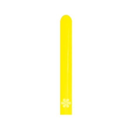 B/20 Globos Latex Modelar Fashion Solido Amarillo 7,5cm X 150cm /Ref: 360-020-20