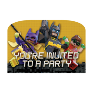1 Pack de 8 Invitaciones para fiestas Lego Batman /Ref: 491709