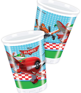 .8 UNDS. Vasos Plástico 200Ml Aviones /Ref: 81653