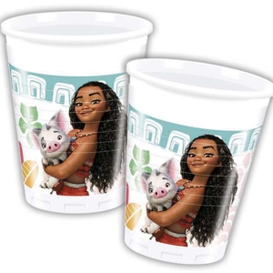 .8 UNDS. Vasos Plástico 200Ml Vaiana /Ref: 87473