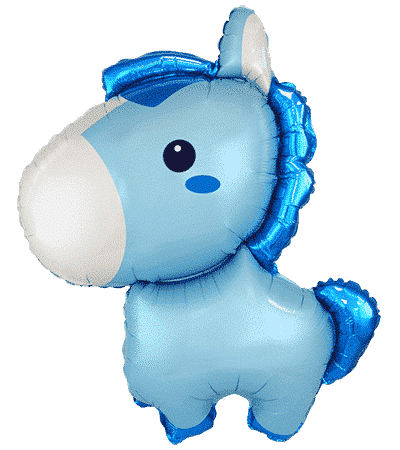 .CABALLO BEBE AZUL 34″/87cm.h x 28″/72cm / Ref: B901857AB