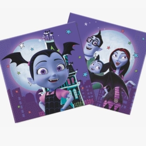 .Pack 20 Unds. SERVILLETAS 33x33cm VAMPIRINA /Ref: 90371