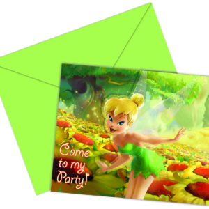 1 Pack de 6 Invitaciones Campanilla /Ref: 9673