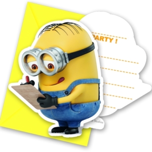 1 Pack de 6 Invitaciones MINIONS /Ref: 87181