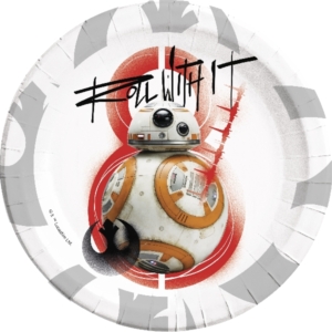 .Pack 8 Unds. PLATOS 23cm STAR WARS ULTIMO JEDI: REBE /Ref: 89190