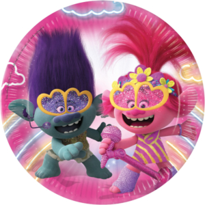 .Pack 8 Unds. PLATOS 23cm TROLLS II /Ref: 92141