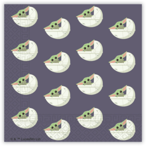 .Pack 20 Unds. Servilletas papel 33x33cm Star Wars Mandalorian /Ref: 93131