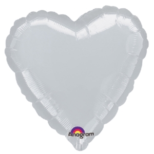 18″/45cm Globo Corazón Plata / Ref: 1057602