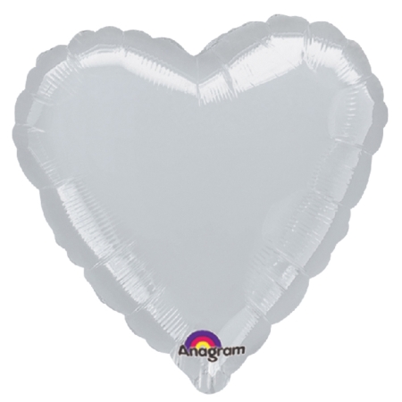 18″/45cm Globo Corazón Plata / Ref: 1057602