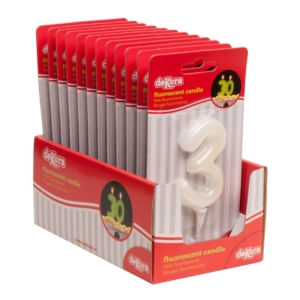  *VELA FLUORESCENTE Nº 3 – 6CM /Ref: 345269
