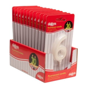  *VELA FLUORESCENTE Nº 6 – 6CM /Ref: 345272
