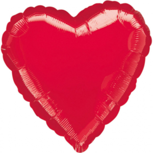 32″/80cm Globos Foil Forma Corazón Rojo / Ref: 80009 02