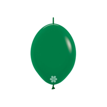 B/50 Globos Latex Link-O-Loon Fashion Solido Verde Selva 12cm / Ref: LOL6-032
