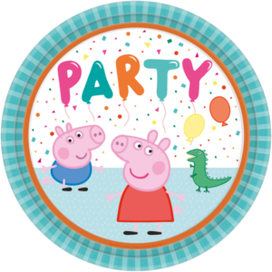 .Pack 8 Unds. PLATOS 23cm PEPPA PIG PARTY /Ref: 9906329-66