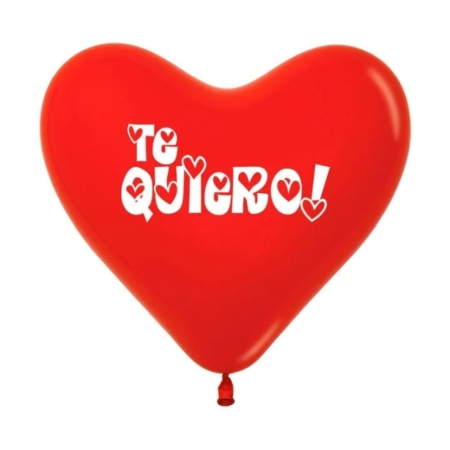 18/45cm Globo Latex Forma Corazon Te Quiero Rojo 2 Caras 30cm / Ref: R12-FCTQ