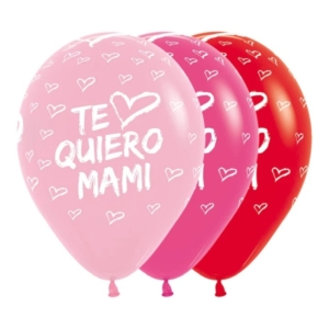 B/12 Globo Latex R12 Sempertex Fashion Te Quiero Mama 30cm 009-012-015 /Ref: R12-TQM