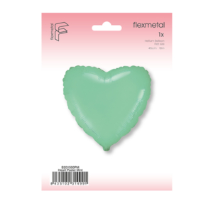 Globo corazón menta pastel