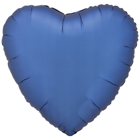 18″/43cm Globo Corazón Azul Satin / Ref: 9914096