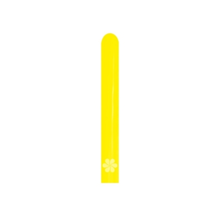 B/100 Globos Latex Modelar Fashion Solido Amarillo 2,5cm X 150cm /Ref: 160-020