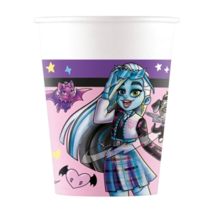 .8 UNDS. Vasos 200ml Papel Monsters High Fsc /Ref: 95705