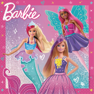 .Pack 20 Unds. SERVILLETAS 33×33 Barbie Fsc /Ref: 94568