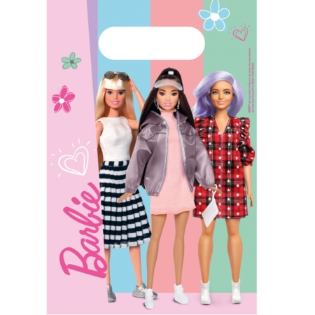 8 Bolsas Chuches Barbie Dulce 15,8X23,6cm /Ref: 9915478
