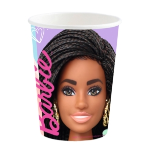 .8 UNDS. Vasos 250ml Papel Barbie Dulce /Ref: 9915481-66