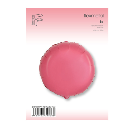 globo circulo foil rojo pastel