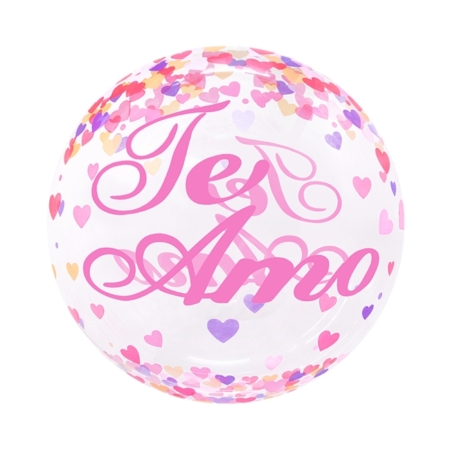 .GLOBOS BUBBLE – BURBUJA CORZNS TE AMO 20/50cm /Ref: BBQ010-20-24