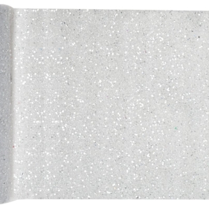 Camino Mesa Tul Bril. Plata 30cm X 5m Poliester /Ref: 4446-4