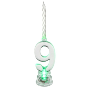 *.Vela Led Nº 9 3.5X13cm Parafina Y Plastico /Ref: 5861-9