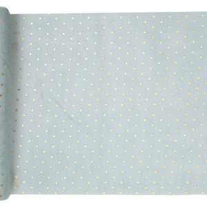 Camino Mesa Puntos Azul Pastel 26cm X 3m Velo Poliester /Ref: 6831-6